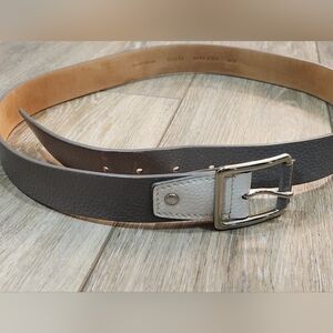 Cole Haan Gray Genuine Leather Men's Belt Size 38/95